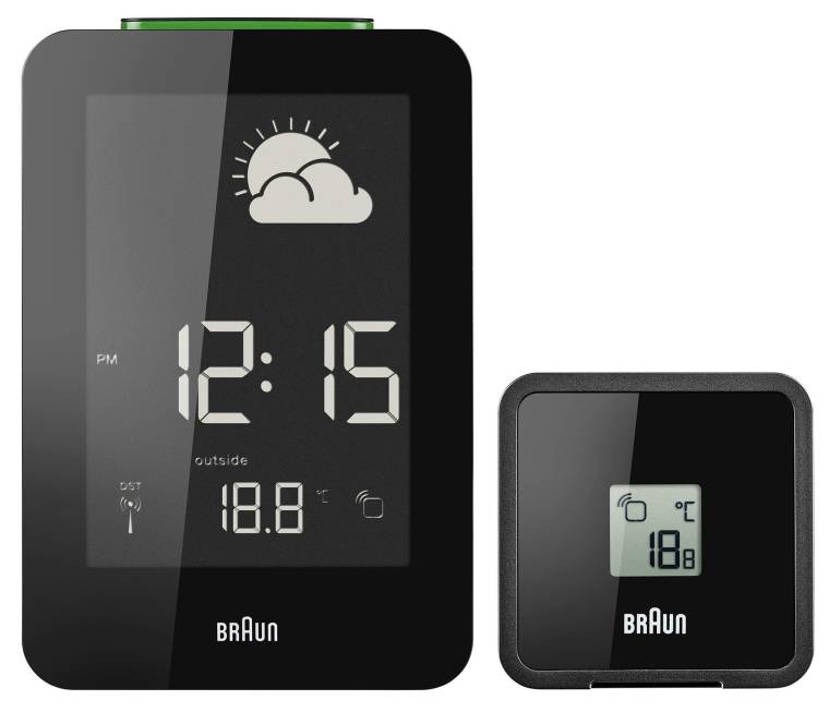 Braun BNC013 Hava İstasyonlu Dijital Masa Saati - Siyah - 3