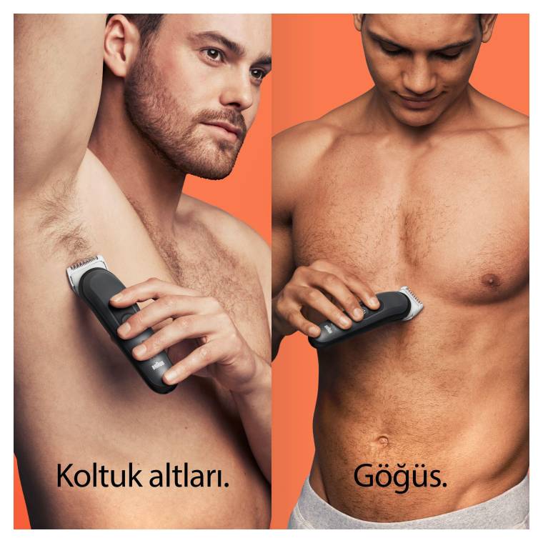 Braun BodyGroomer 3 BG 3340 SkinShield Teknolojisi, 3 Ek Parçalı Vücut Bakım Seti              - 2
