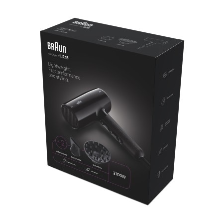 Braun BRHD215E HD2.15 Difüzörlü Saç Kurutma Makinesi, 2 Başlıklı, 2100W - Thumbnail