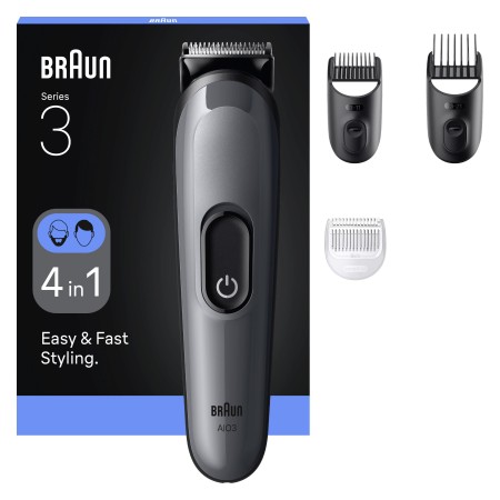 Braun - Braun Hepsi Bir Arada Series 3, 4’ü 1 arada Tıraş Kiti, Keskin Bıçak, 14 Uzunluk, AIO3500