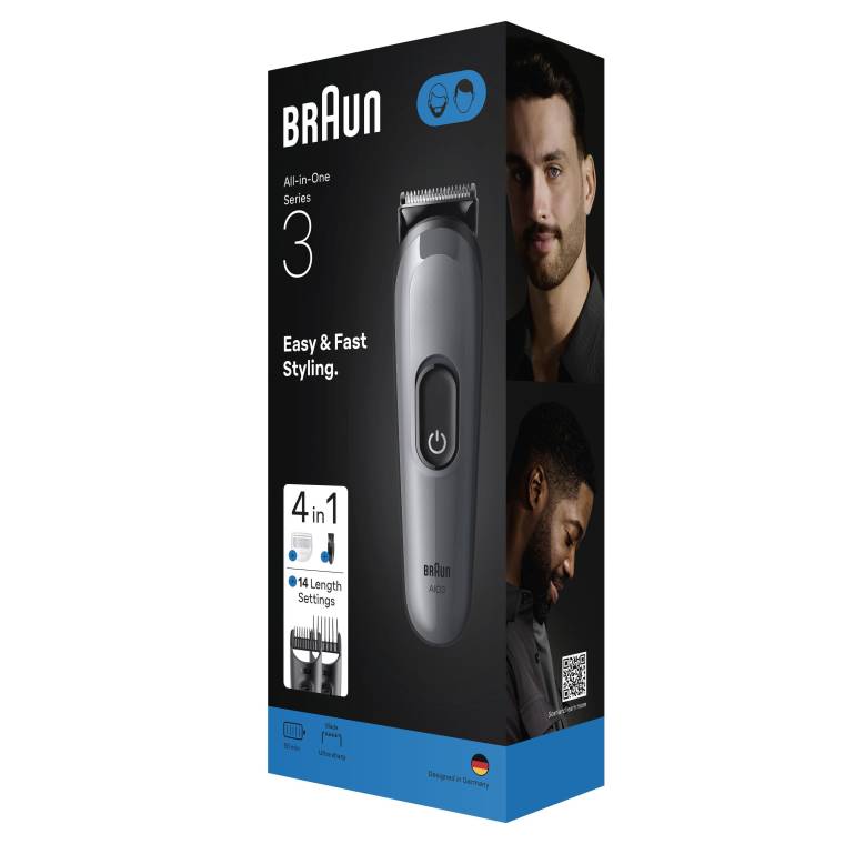 Braun Hepsi Bir Arada Series 3, 4’ü 1 arada Tıraş Kiti, Keskin Bıçak, 14 Uzunluk, AIO3500 - 8