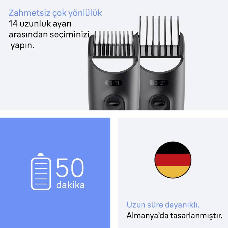 Braun Hepsi Bir Arada Series 3, 8’i 1 arada Tıraş Kiti, Keskin Bıçak, 14 Uzunluk, AIO3540 - 5