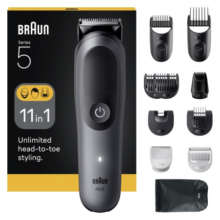Braun - Braun Hepsi Bir Arada Series 5, 11’i 1 arada Tıraş Kiti, Keskin Bıçak, Vücut Tıraşı AIO5560
