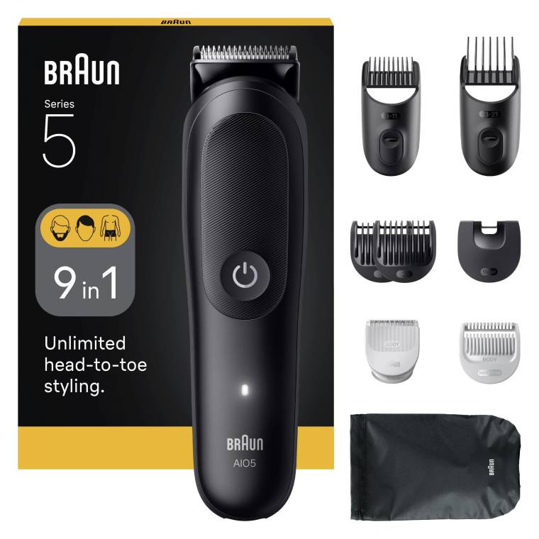 Braun Hepsi Bir Arada Series 5, 9’u 1 arada Tıraş Kiti, Keskin Bıçak, Vücut Tıraşı AIO5540 - 1