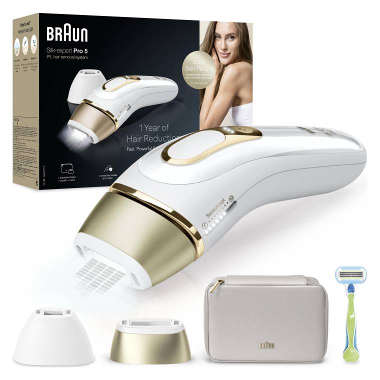 Braun IPL Silk·expert Pro 5, Evde Tüy Alma, Çanta, Venus Tıraş Makinesi, 2 Başlık ile, PL5152 - 1