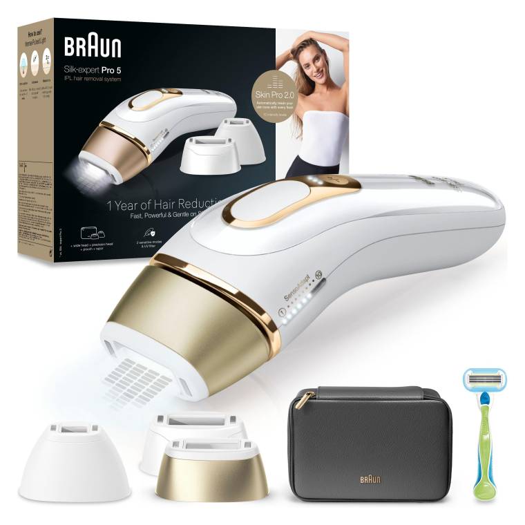 Braun IPL Silk·expert Pro 5, Evde Tüy Alma, Çanta, Venus Tıraş Makinesi, 3 Başlık ile, PL5242 - 1