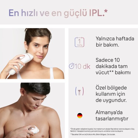 Braun IPL Skin i·expert, Evde Tüy Alma, Ücretsiz Uygulama, Çanta, Gillette Venus, 3 Başlık, PL7253 - Thumbnail