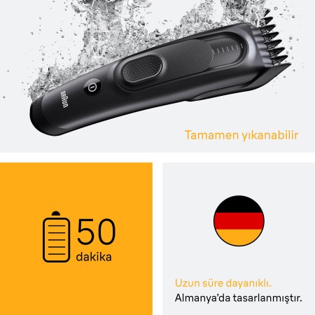 Braun Saç Kesme Makinesi Series 5, +3 Aksesuar, Ömür Boyu Keskin Bıçak, 17 Uzunluk, HC5530 - Thumbnail