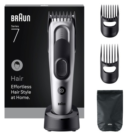 Braun - Braun Saç Kesme Makinesi Series 7, +5 Aksesuar, Ömür Boyu Keskin Bıçak, 17 Uzunluk, HC7590