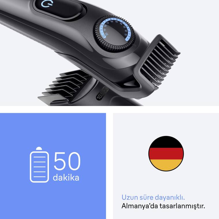 Braun Sakal Düzeltici Series 3, +3 Aksesuar, 40 Uzunluk, Keskin Bıçak, BT3520 - 6