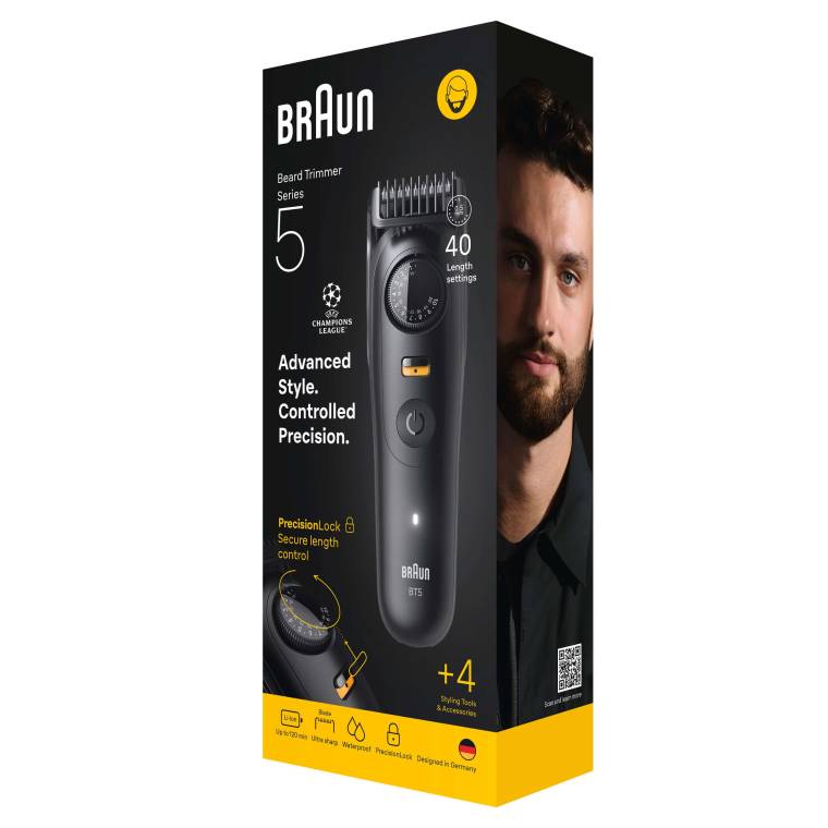 Braun Sakal Düzeltici Series 5, +4 Aksesuar, 40 Uzunluk, Keskin Bıçak, BT5520 - 9