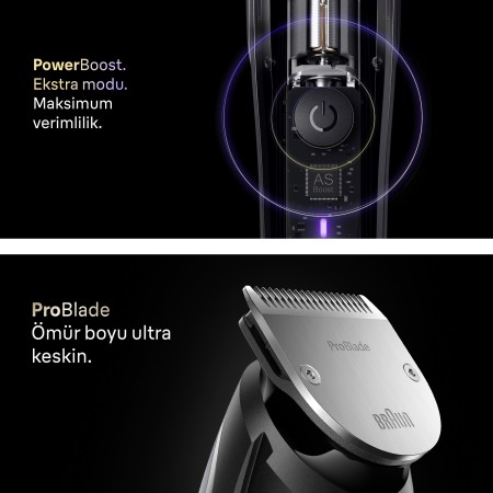 Braun Sakal Düzeltici Series 9, +7 Berber Ekipmanları, 52 Uzunluk, ProBlade, BT9520 - Thumbnail