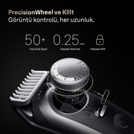 Braun Sakal Düzeltici Series 9, +7 Berber Ekipmanları, 52 Uzunluk, ProBlade, BT9520 - Thumbnail