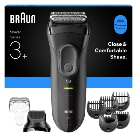 Braun - Braun Series 3+ Elektrikli Tıraş Makinesi, Kuru, 3000BT