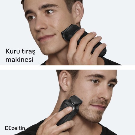 Braun Series 3+ Elektrikli Tıraş Makinesi, Kuru, 3000BT - Thumbnail