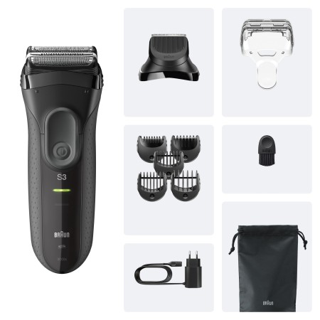 Braun Series 3+ Elektrikli Tıraş Makinesi, Kuru, 3000BT - Thumbnail