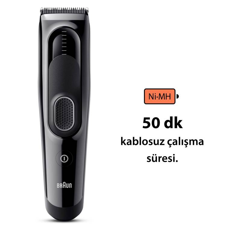 Braun Series 5 HC5310, Erkekler İçin 9 Uzunluk Ayarına Sahip Saç Kesme Makinesi  - 6