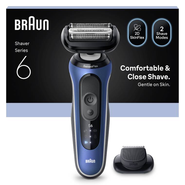 Braun Series 6 Elektrikli Tıraş Makinesi, Islak ve Kuru, Hassas Düzeltici Başlık, 62-B1200S - 1