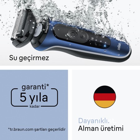 Braun Series 6 Elektrikli Tıraş Makinesi, Islak ve Kuru, Hassas Düzeltici Başlık, 62-B1200S - Thumbnail
