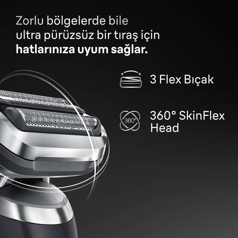 Braun Series 7 Elektrikli Tıraş Makinesi, Islak ve Kuru, Hassas Düzeltici Başlık, 72-G1200S - 3