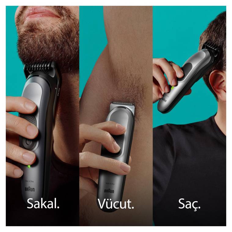 Braun Series 7 MGK7420 Hepsi Bir Arada Şekillendirme Seti, 10’u 1 Arada Erkek Bakım Kiti - 3