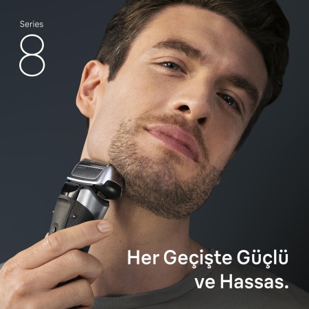Braun Series 8 Elektrikli Tıraş Makinesi, Islak ve Kuru, Şarj Standı, 8617S - Thumbnail