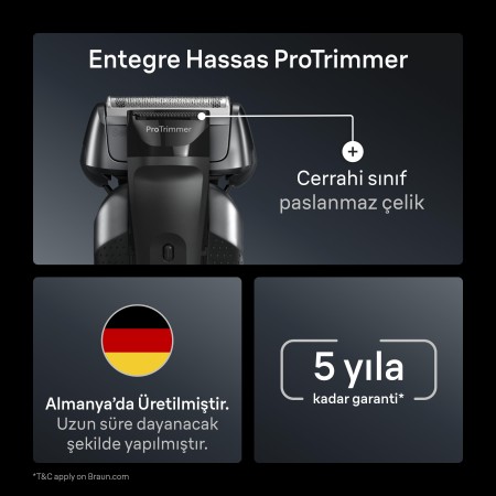 Braun Series 8 Elektrikli Tıraş Makinesi, Islak ve Kuru, Şarj Standı, 8617S - Thumbnail
