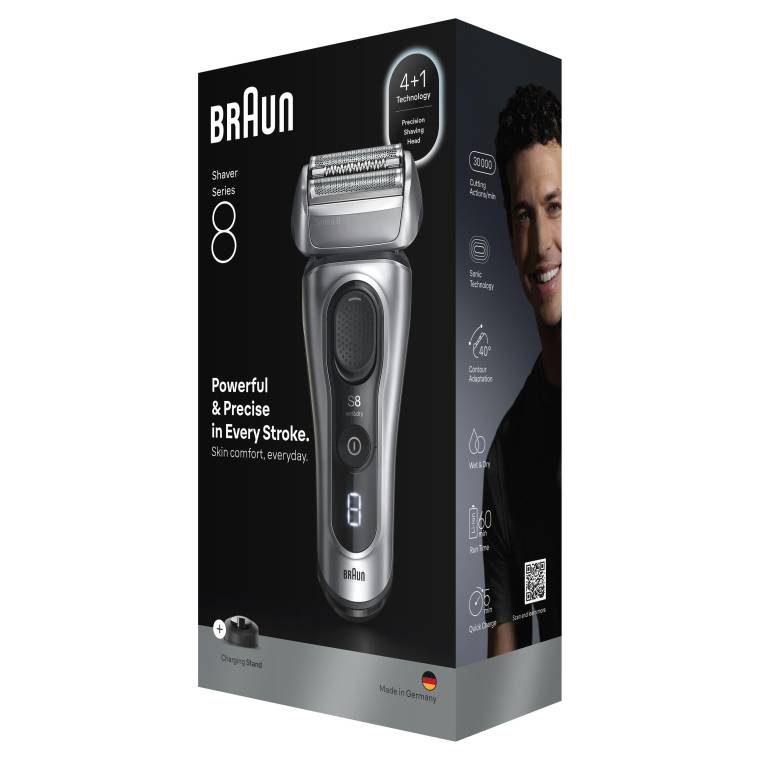 Braun Series 8 Elektrikli Tıraş Makinesi, Islak ve Kuru, Şarj Standı, 8617S - 8