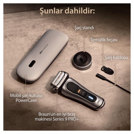 Braun Series 9 PRO+ 9527s Islak & Kuru Tıraş Makinesi, PowerCase - Thumbnail