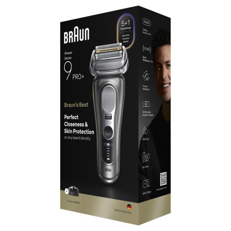 Braun Series 9 PRO+ Elektrikli Tıraş Makinesi, Islak ve Kuru, Şarj Standı, 9615S - Thumbnail