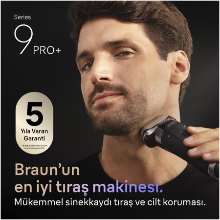Braun Series 9 PRO+ Elektrikli Tıraş Makinesi, Islak ve Kuru, SmartCare Merkezi, 9675CC - Thumbnail