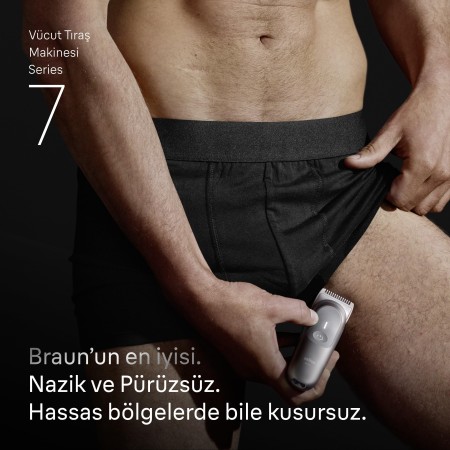Braun Vücut Tıraş Makinesi Series 7, +6 Aksesuar, Kompakt, SmartLight, BG7550 - Thumbnail