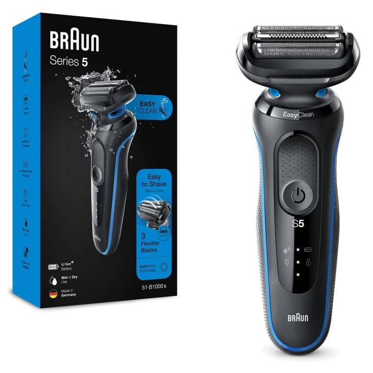 Braun Yeni Seri 5 B1000s Kablosuz Tıraş Makinesi, AutoSense, EasyClean, EasyClick, Islak & Kuru - 6
