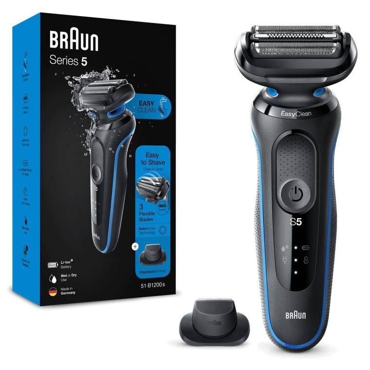 Braun Yeni Seri 5 B1200s Kablosuz Tıraş Makinesi, AutoSense, EasyClean, EasyClick, Islak & Kuru - 6