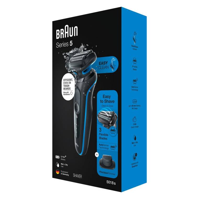 Braun Yeni Seri 5 B1200s Kablosuz Tıraş Makinesi, AutoSense, EasyClean, EasyClick, Islak & Kuru - 7