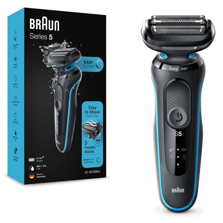 Braun Yeni Seri 5 M1000s Kablosuz Tıraş Makinesi, AutoSense, EasyClean, EasyClick, Islak & Kuru - 6