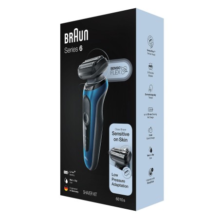 Braun Yeni Seri 6 B1000s Kablosuz Tıraş Makinesi, AutoSense, SensoFlex, EasyClick, Islak & Kuru - Thumbnail