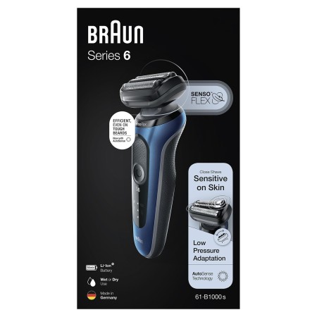 Braun Yeni Seri 6 B1000s Kablosuz Tıraş Makinesi, AutoSense, SensoFlex, EasyClick, Islak & Kuru - Thumbnail