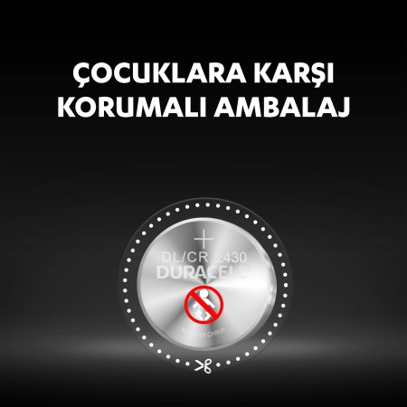 Duracell Özel 2430 Lityum Düğme Pil 3V (DL2430/CR2430) - Thumbnail