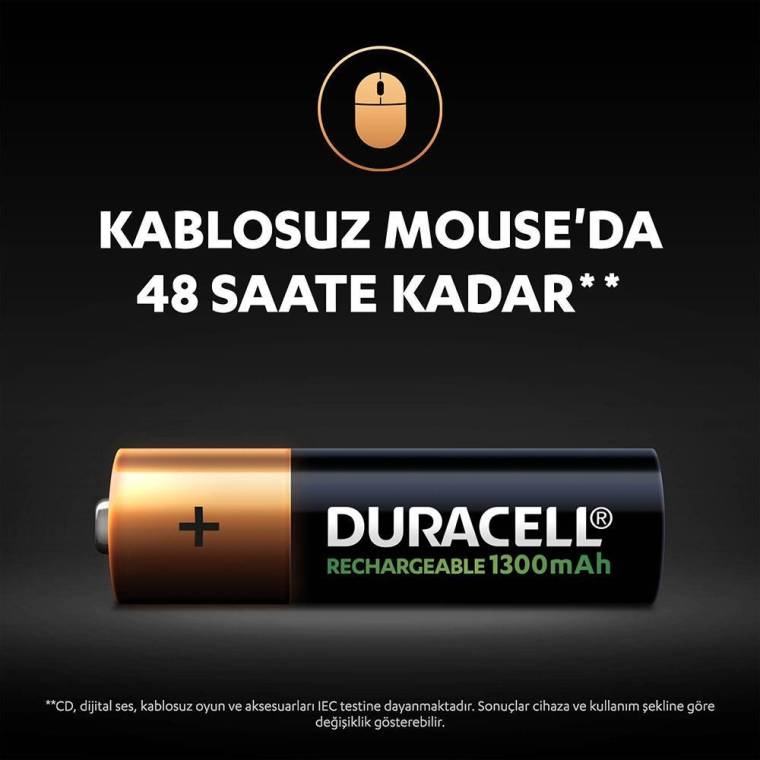 Duracell Şarj Edilebilir AA 1300mAh Piller, 2’li paket - 5