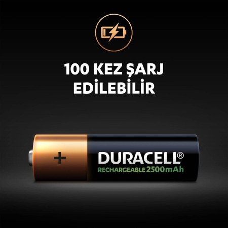 Duracell Şarj Edilebilir AA 2500mAh Piller, 2’li paket - Thumbnail