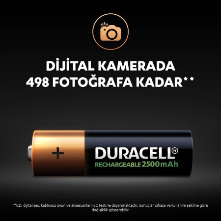 Duracell Şarj Edilebilir AA 2500mAh Piller, 2’li paket - Thumbnail