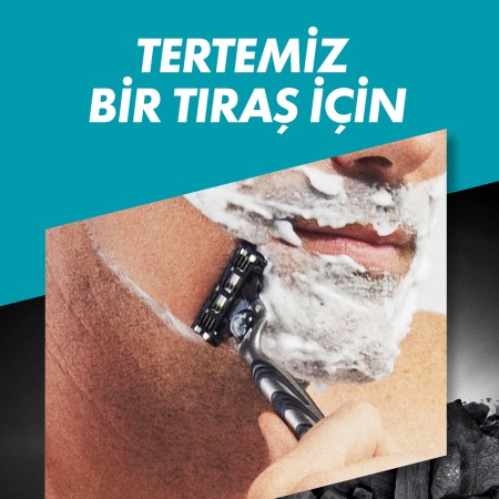 Gillette Mach3 Charcoal Tıraş Makinesi Gövde + 2 Başlık - Thumbnail