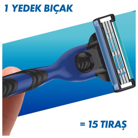 Gillette Mach3 Sport Tıraş Makinesi Gövde + 3 Başlık - Thumbnail
