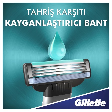 Gillette Mach3 Tıraş Makinesi Gövde + 2 Başlık - Thumbnail