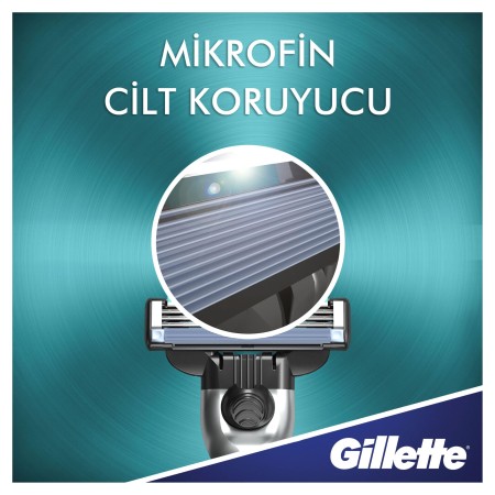 Gillette Mach3 Tıraş Makinesi Gövde + 2 Başlık - Thumbnail