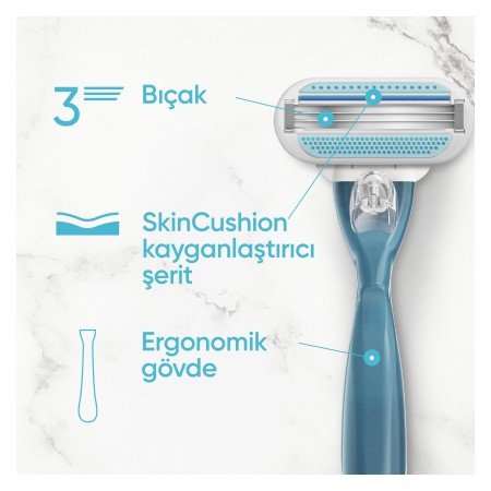 Gillette Venus Smooth Yedek Başlık 4 Adet - Thumbnail