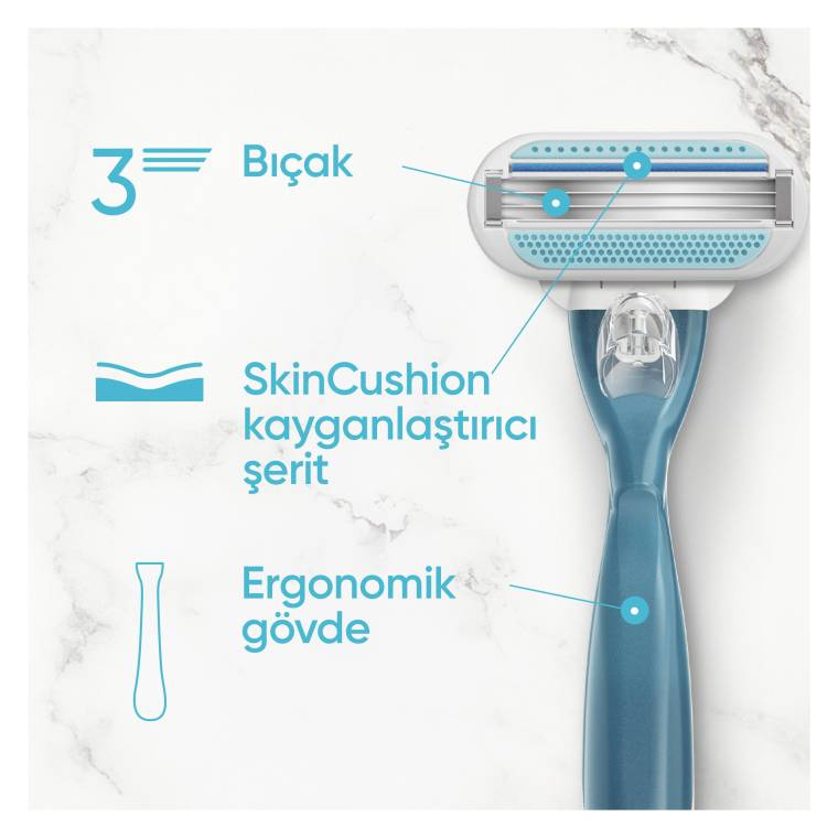 Gillette Venus Smooth Yedek Başlık 4 Adet - 3