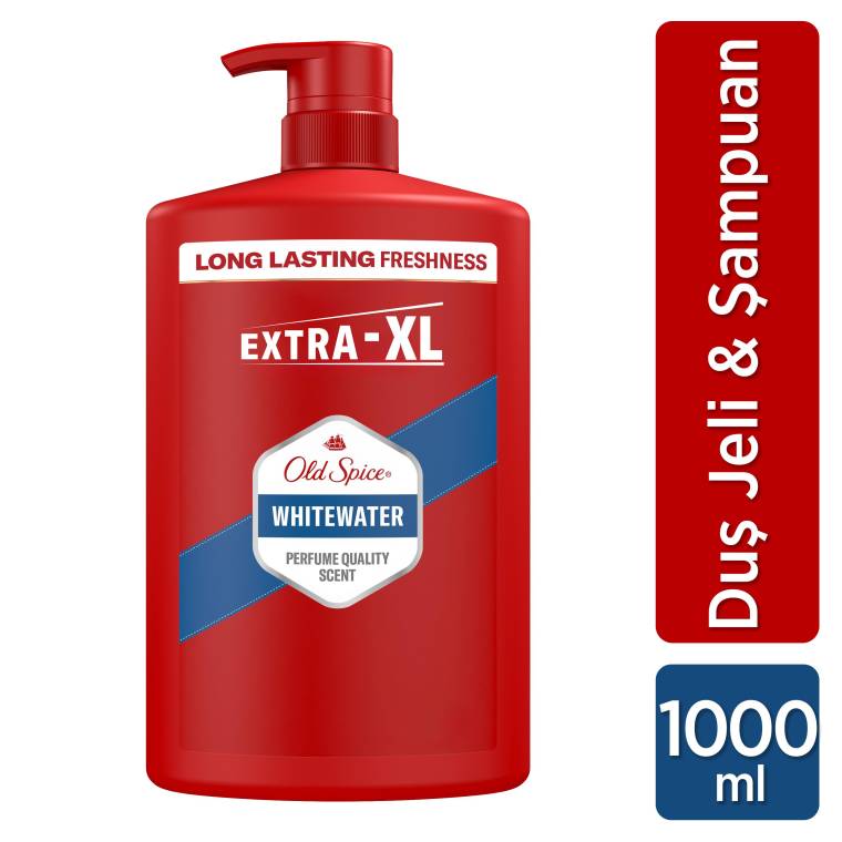 Old Spice Whitewater Erkek Duş Jeli ve Şampuan 1000 ml XXL Büyük Boy - 1