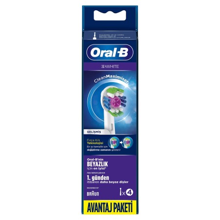 Oral-B 3D White 4'lü Diş Fırçası Yedek Başlığı EB18 - Thumbnail